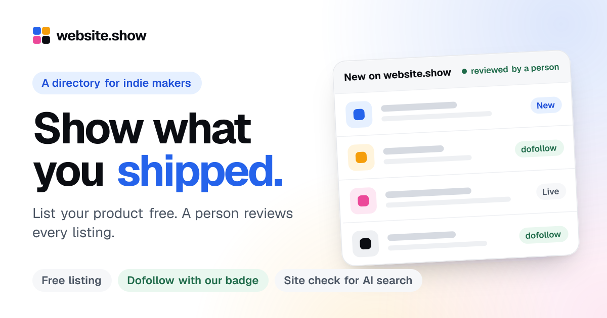 website.show screenshot 1